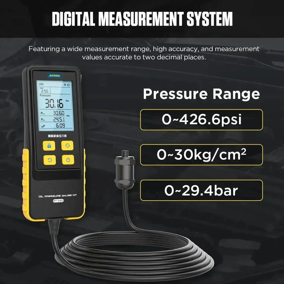 Autool PT620 | Tester di pressione olio