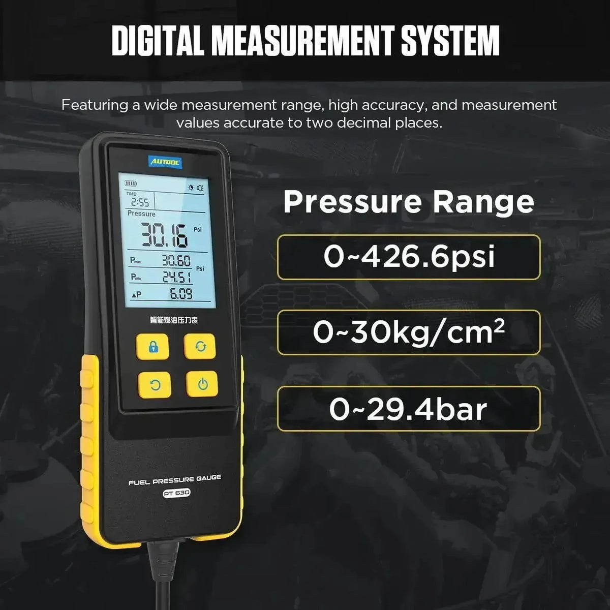 Autool PT630 | Tester di Pressione del Carburante