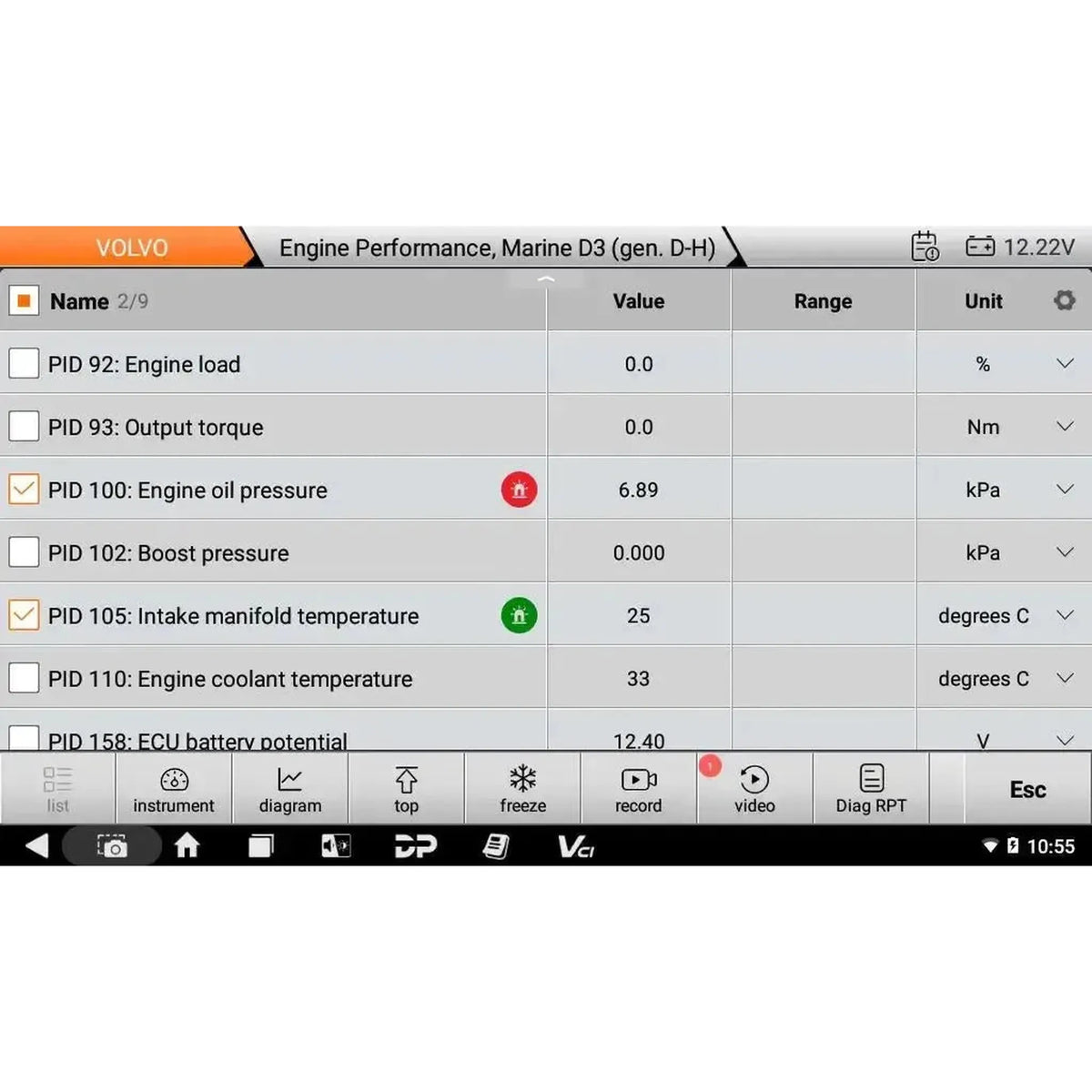 OBDSTAR IScan Pro Volvo (Marine) | Strumento di lettura | Motore marino