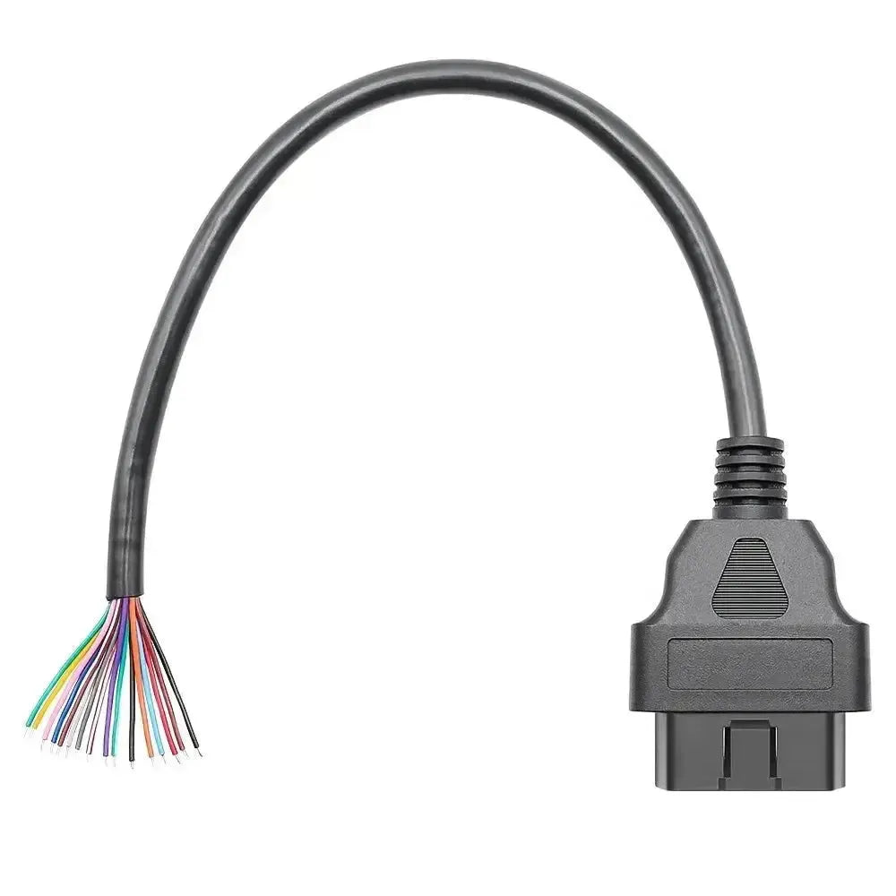 Connettore OBD2 a 16 pin (Maschio) con 16 cavi a estremità aperta – 30 cm