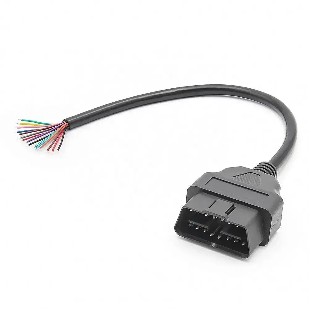 Connettore OBD2 a 16 pin (Maschio) con 16 cavi a estremità aperta – 30 cm