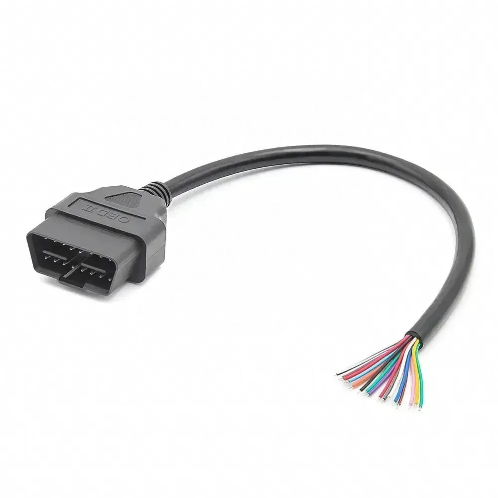 Connettore OBD2 a 16 pin (Maschio) con 16 cavi a estremità aperta – 30 cm