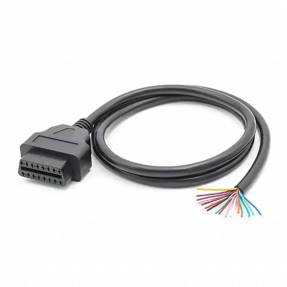 Porta OBD2 a 16 pin (Femmina) con 16 cavi a estremità aperta – 100 cm