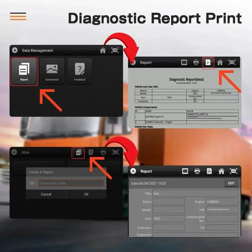 Ancel HD3100 Camion Strumento di diagnosi
