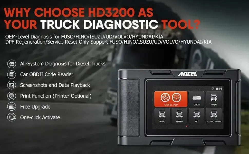 Ancel HD3200 Camion Strumento di diagnosi