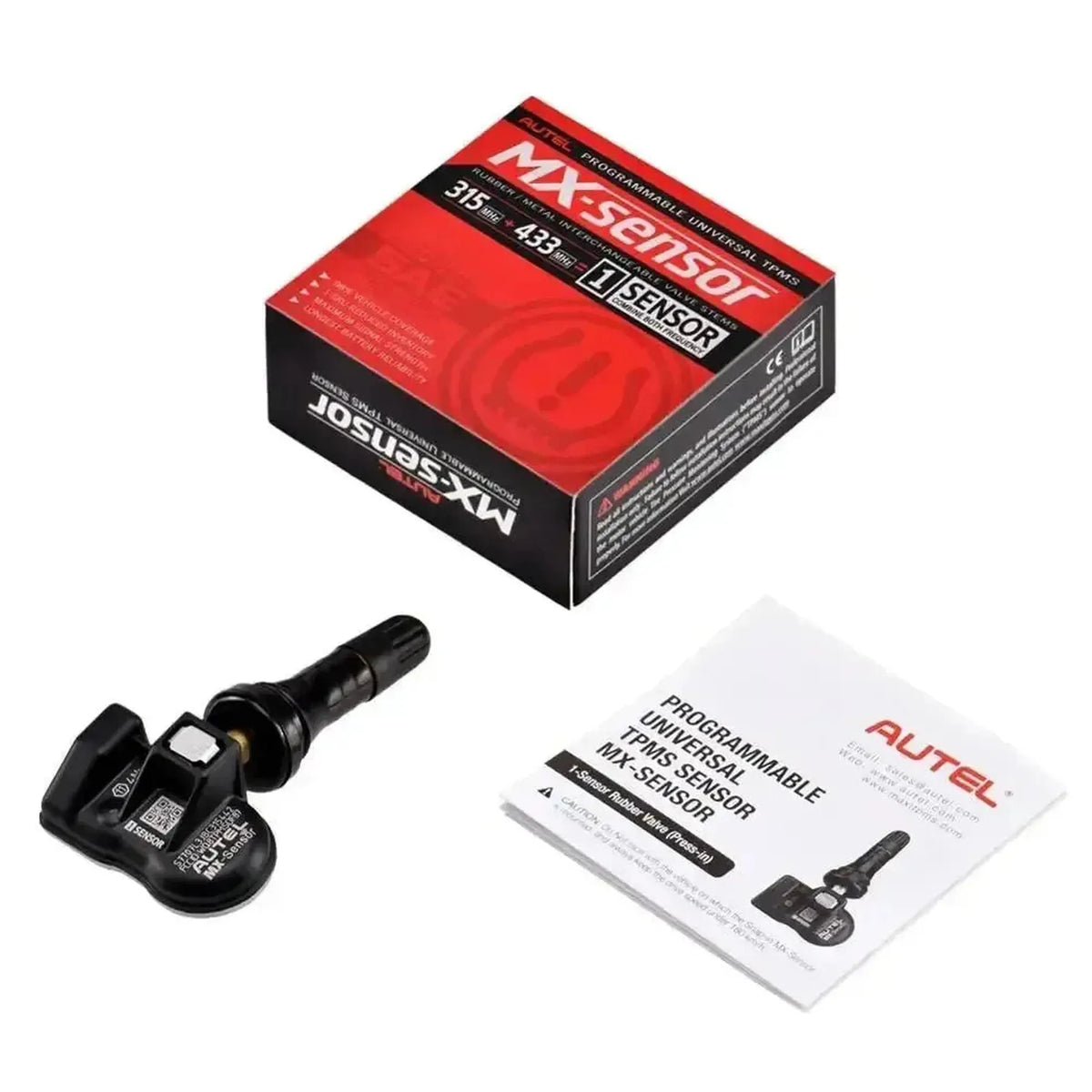 Autel MX-Sensor 315MHz+433MHz (Rubber) | Sensore TPMS (Press-in)