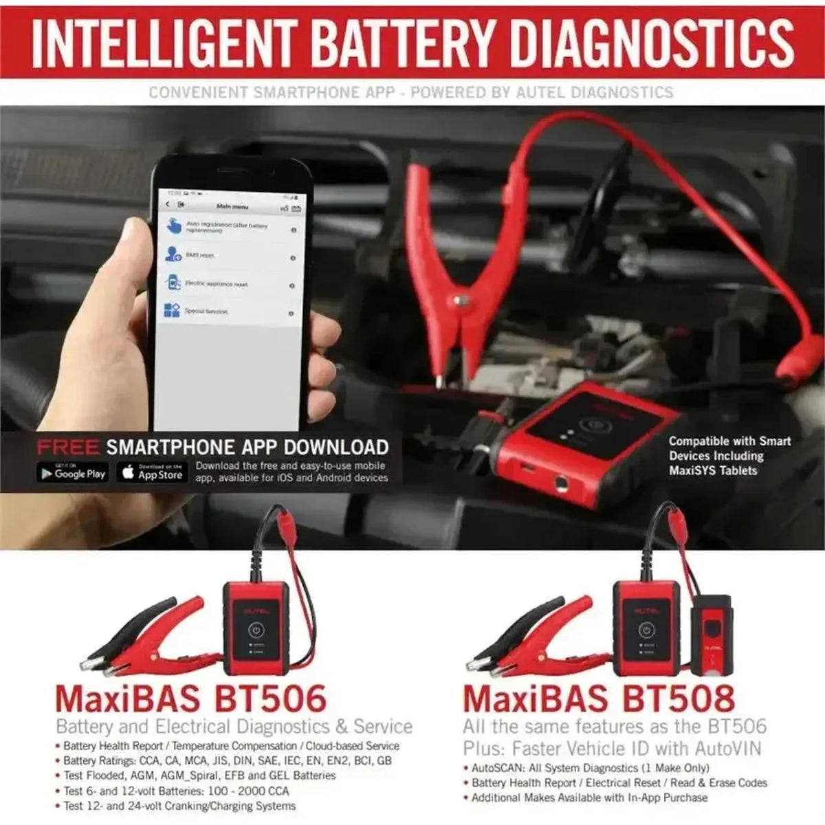 Autel MaxiBas BT506 | Tester Batterie