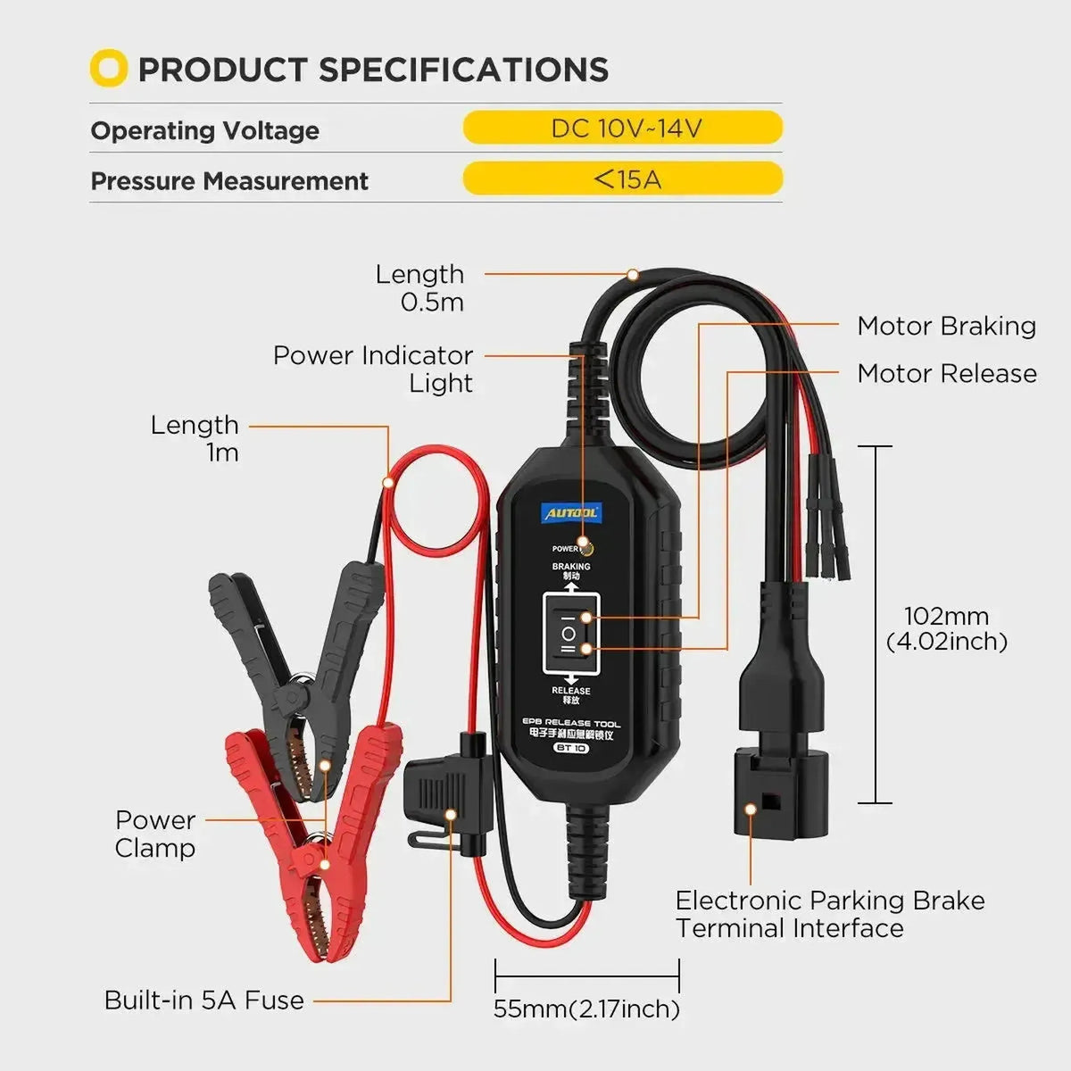 Autool BT10 | Strumento per lo Sblocco della Frenatura di Stazionamento Elettronica
