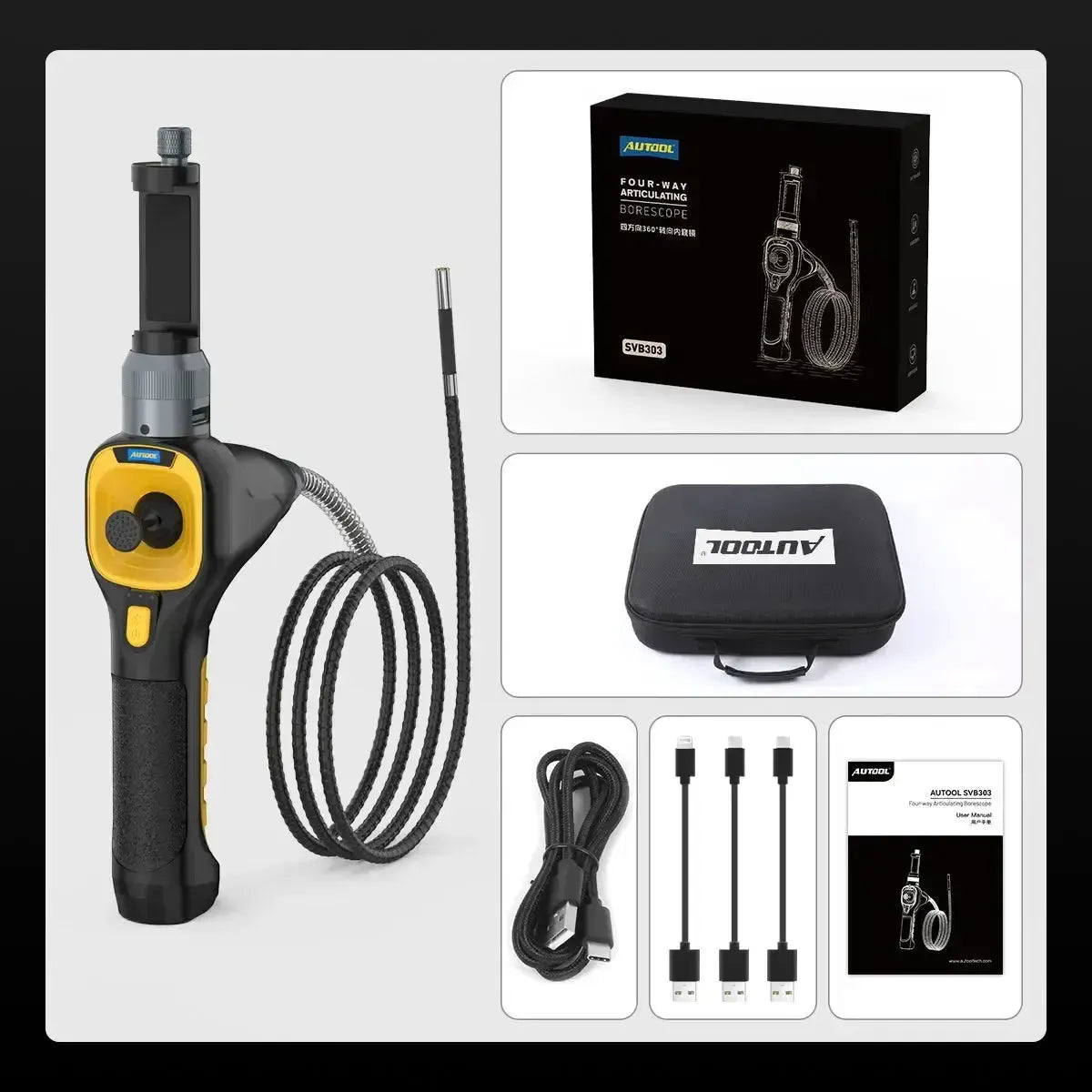 Autool SVB303 Telecamera di ispezione 6.2 mm