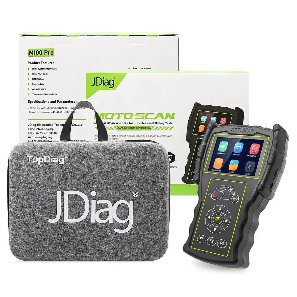 Strumento diagnostico JDiag M100 Pro per motociclette