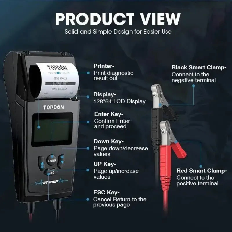 Topdon BT500P | Tester batteria