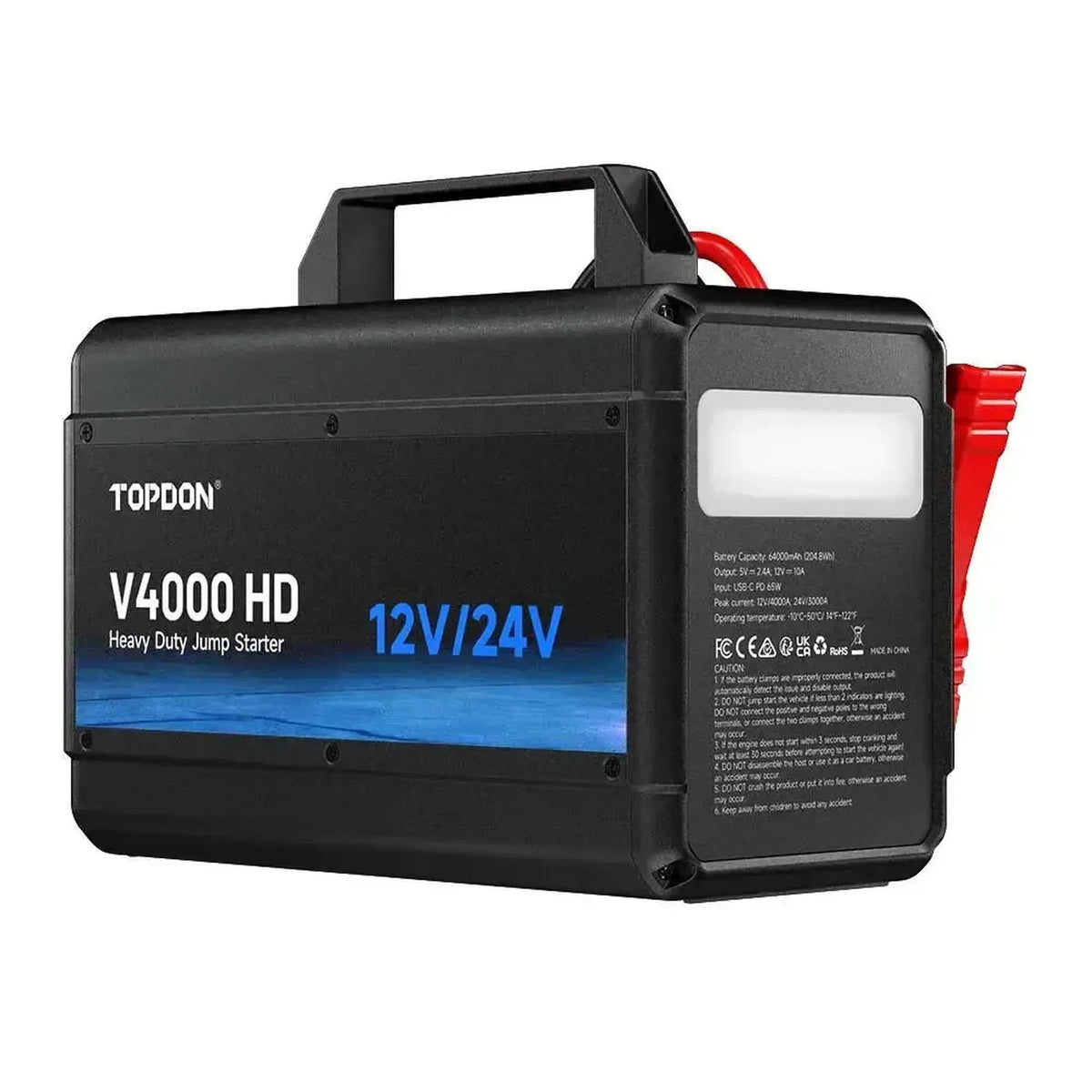 Topdon V4000 HD | Avviatore di batteria