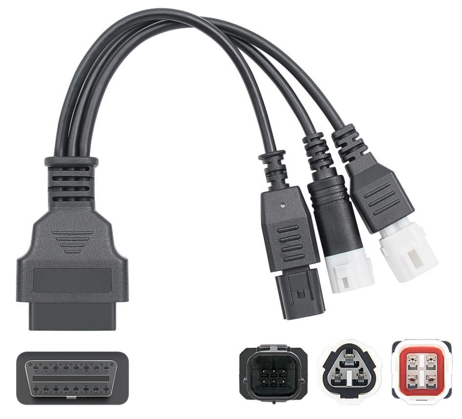 Honda/Yamaha 3+4+6-pin - 16-pin OBD2 Cavo adattatore | Moto