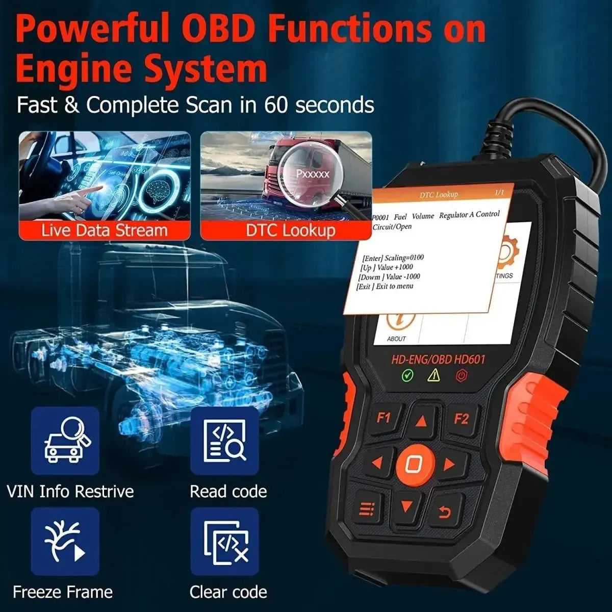 Ancel HD601 Camion Strumento di diagnosi