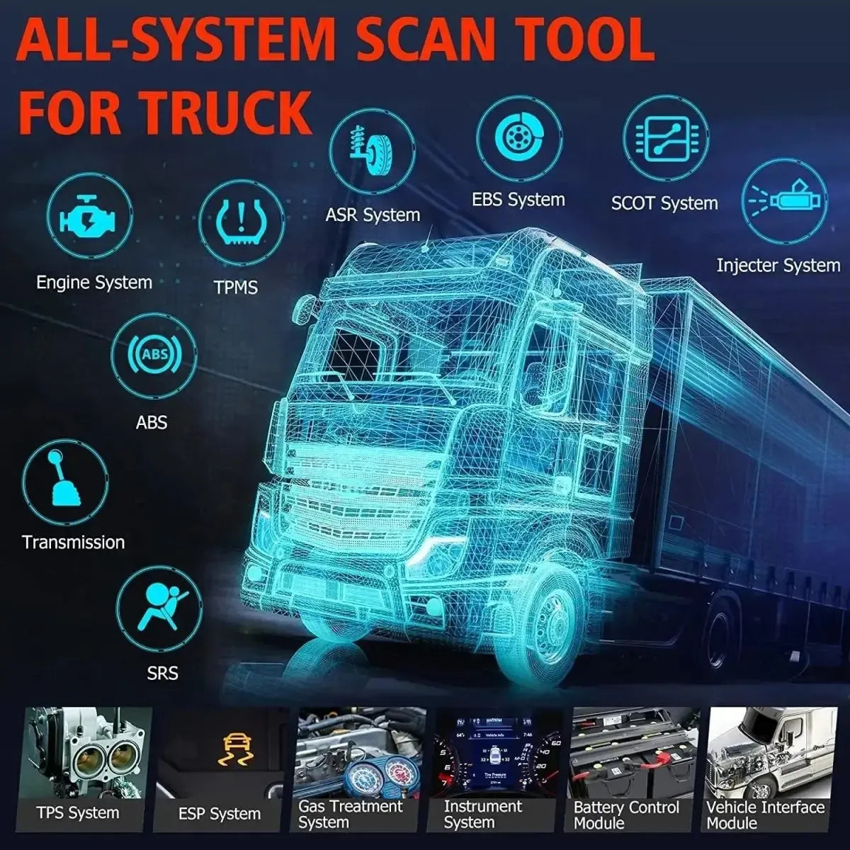 Ancel HD601 Camion Strumento di diagnosi