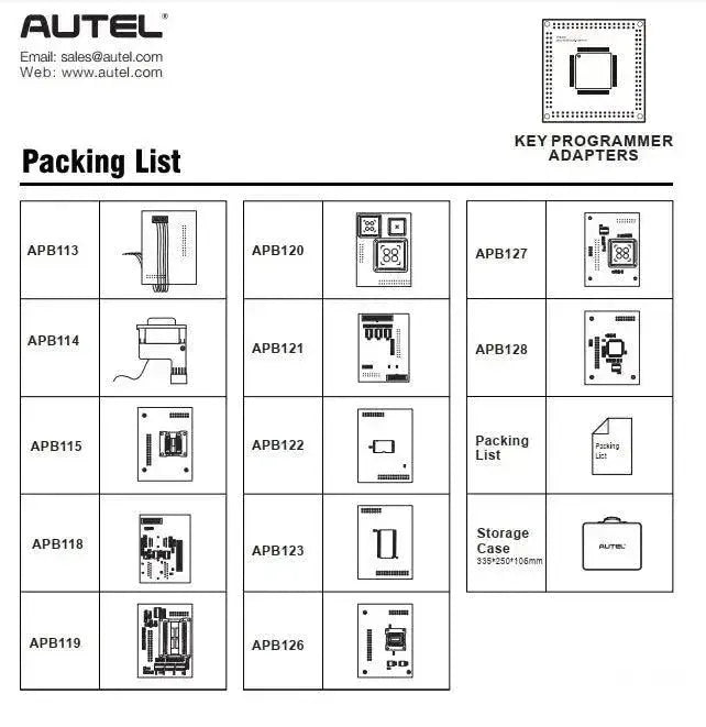 Kit adattatore Autel MaxiIM IMPKA 12 pezzi