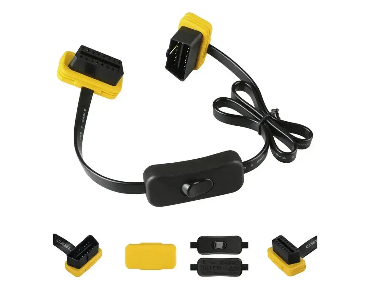 Autool (MOC259) | Cavo di prolunga OBD2 a 16 pin con interruttore (60 cm) | Interfaccia