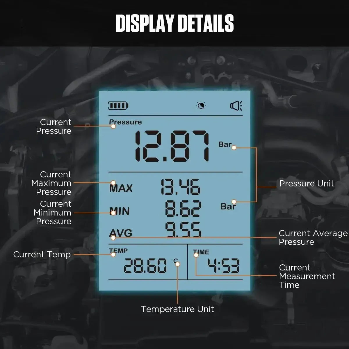 Autool PT635 Tester della pressione del carburante