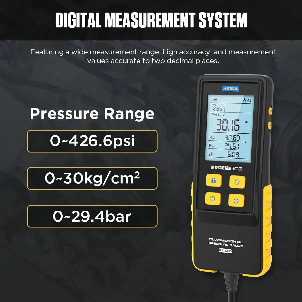 Autool PT650 Tester della pressione dell'olio della trasmissione