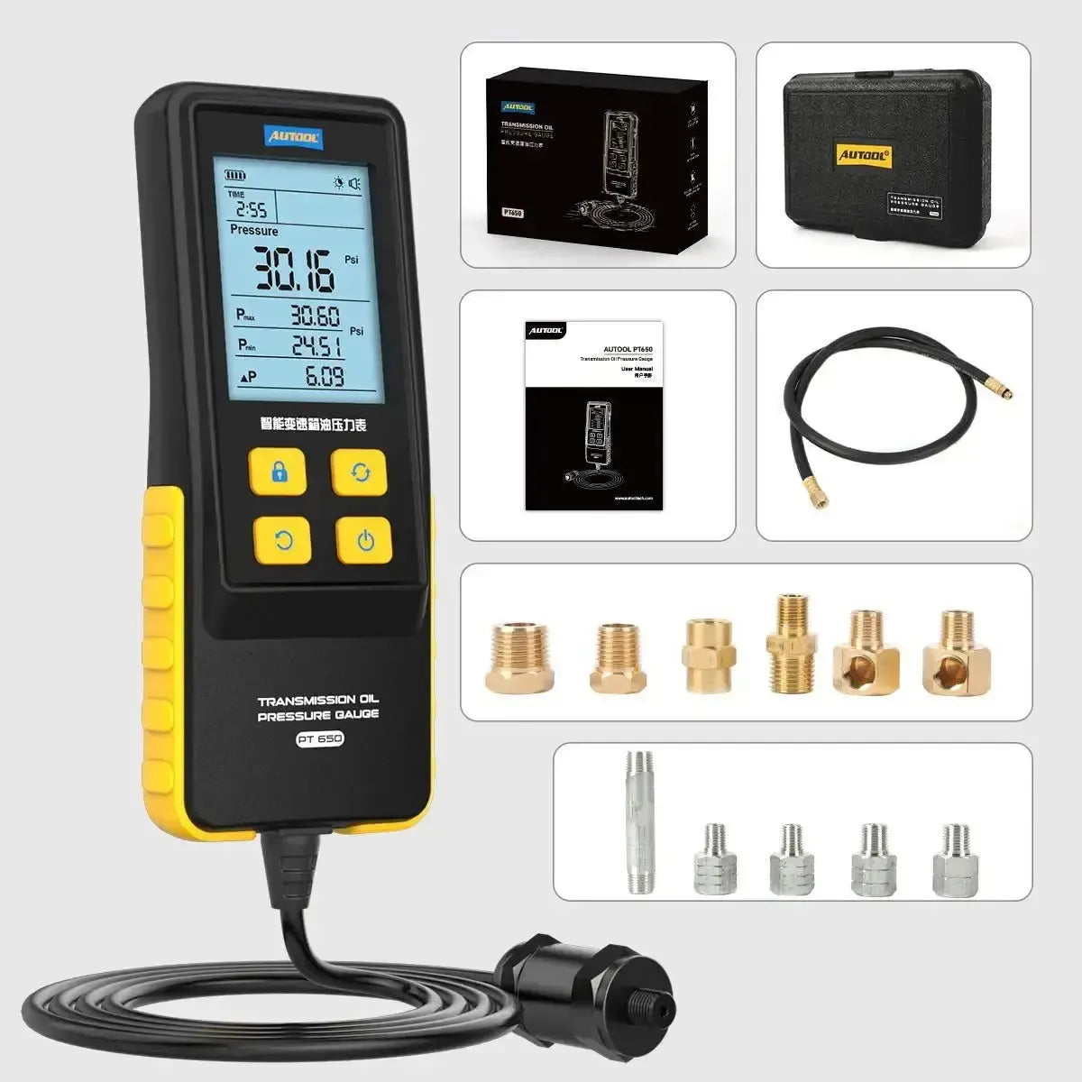 Autool PT650 Tester della pressione dell'olio della trasmissione
