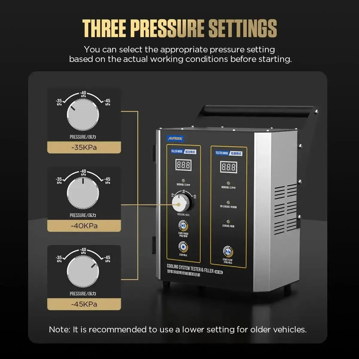 Autool SC301 Tester e sfiatatore del liquido di raffreddamento