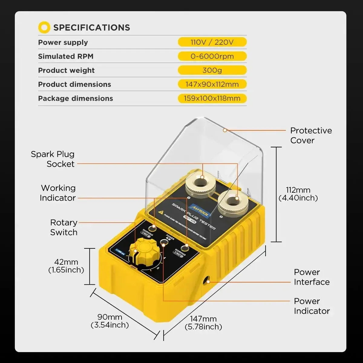 Autool SPT105 Tester candele
