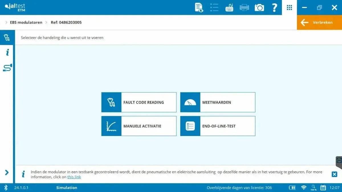 Jaltest cavo interfaccia ETM V9