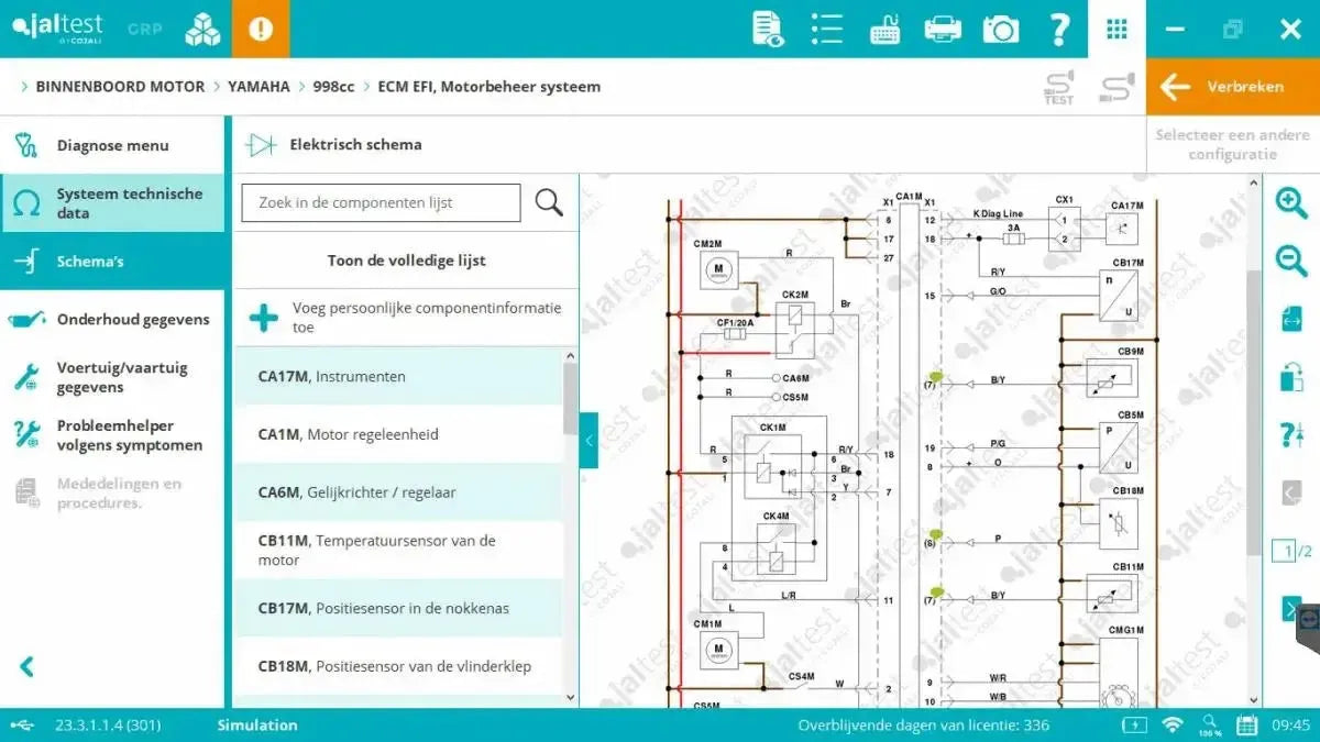 Jaltest Marine (Interno) Strumento di diagnosi