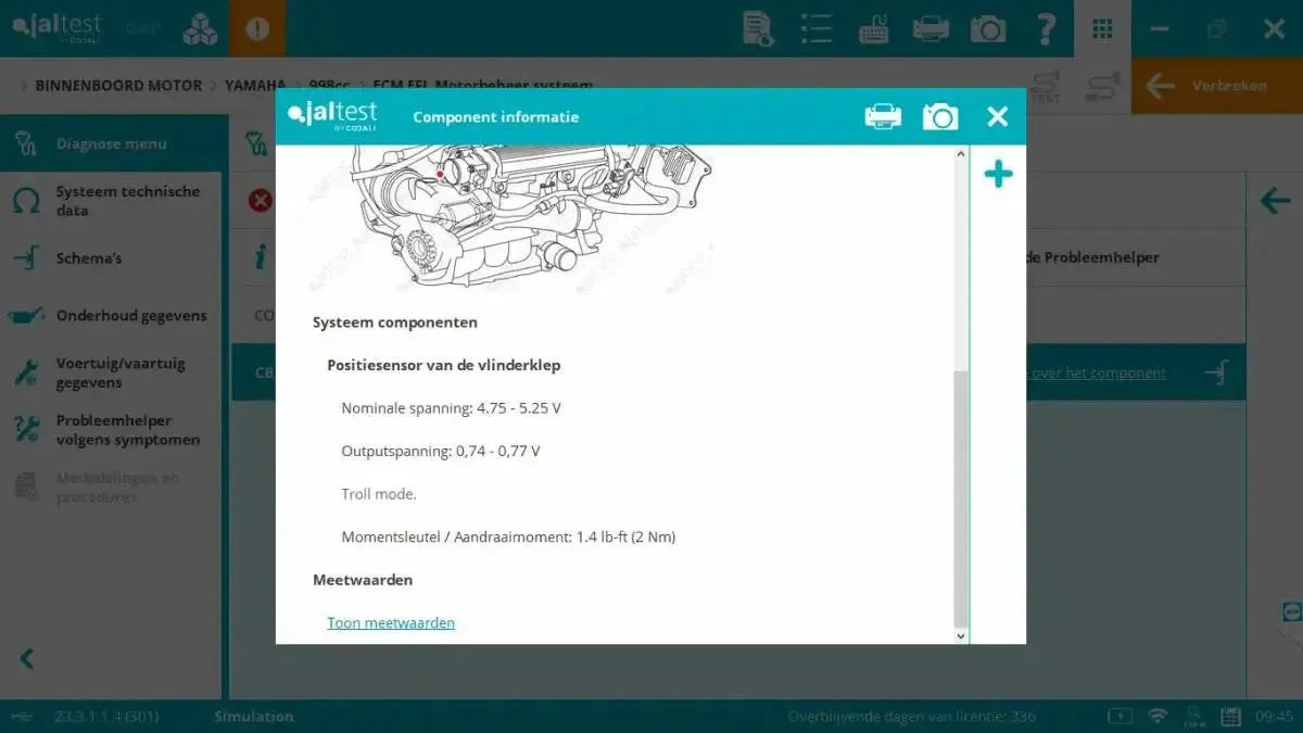 Jaltest Marine (Interno) Strumento di diagnosi