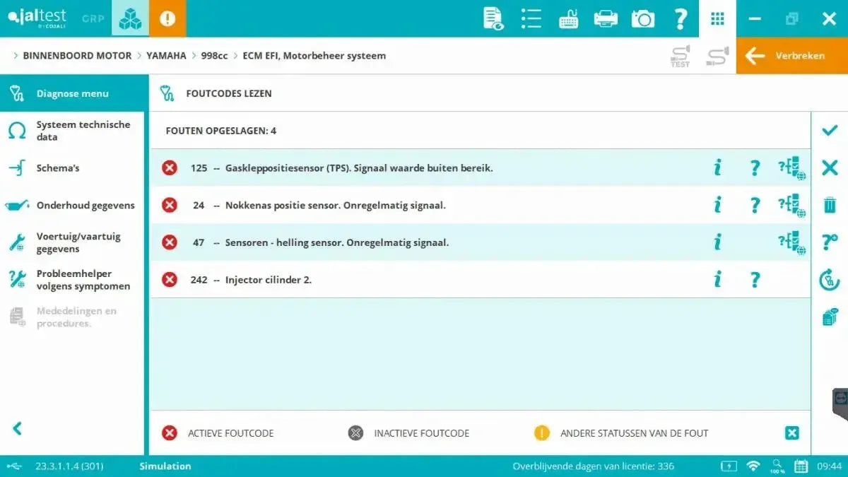 Jaltest Marine (Interno) Strumento di diagnosi
