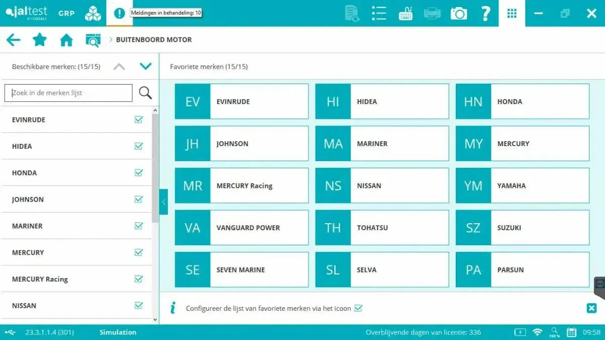 Jaltest Marine (Fuoribordo) Strumento di diagnosi