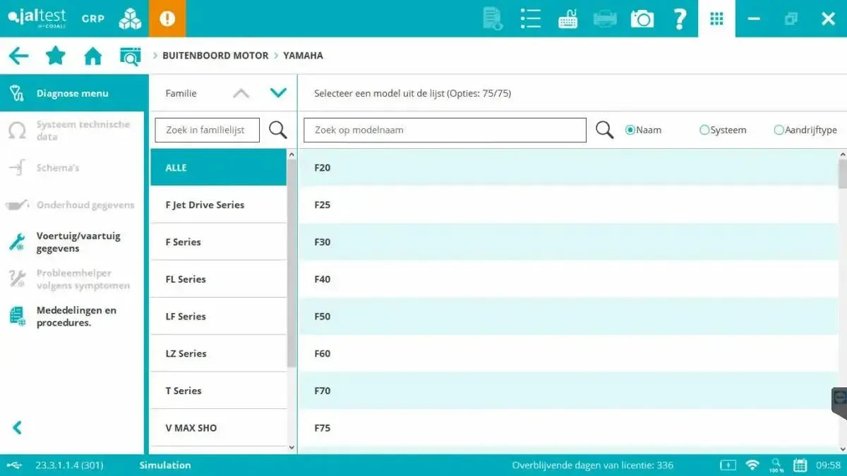 Jaltest Marine (Fuoribordo) Strumento di diagnosi