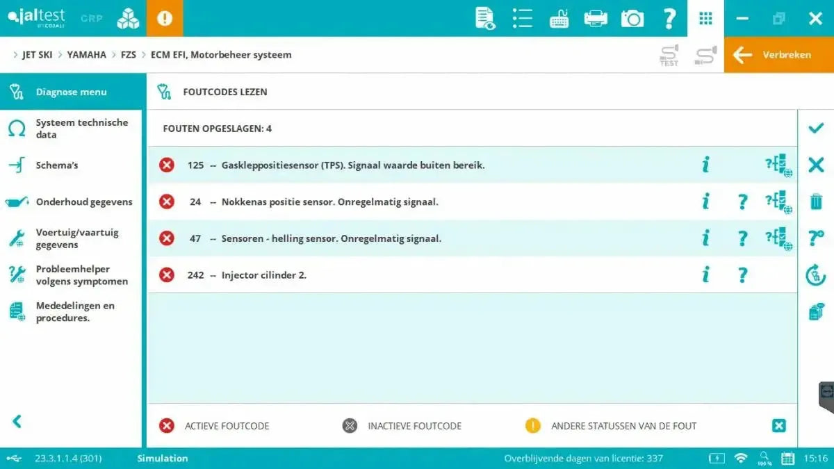 Jaltest Marine (Completo) Strumento di diagnosi