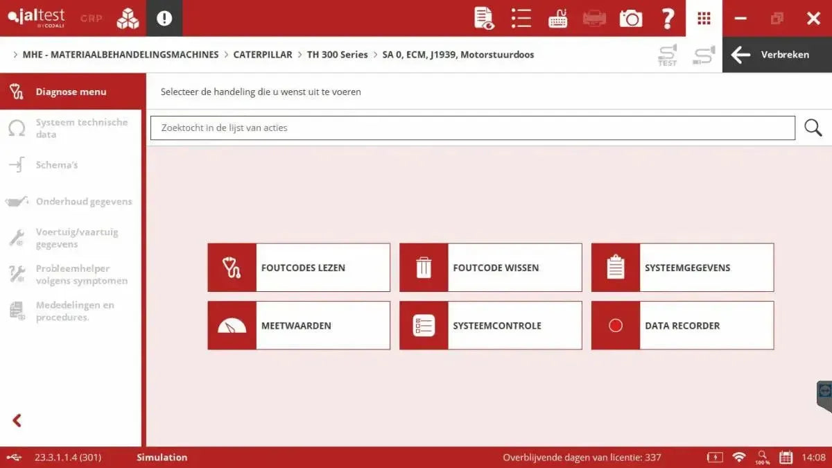 Jaltest MHE (Material Handling Equipment) Strumento di diagnosi