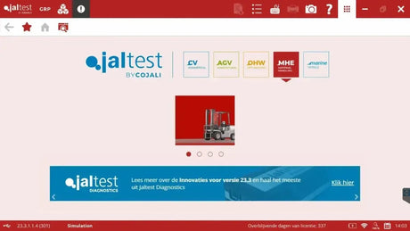 Jaltest MHE (Material Handling Equipment) Strumento di diagnosi