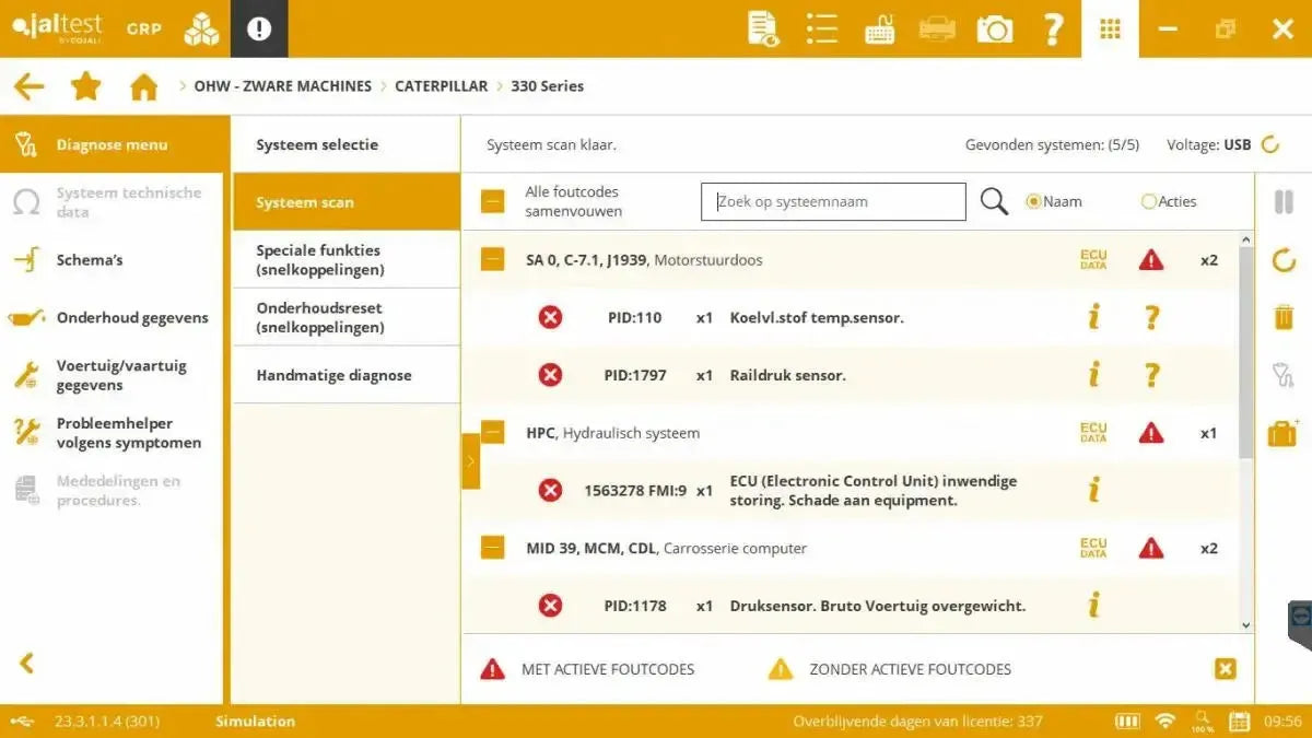 Jaltest OHW (Off-Highway) Strumento di diagnosi