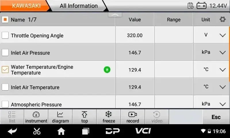 OBDSTAR IScan Kawasaki (Marine) Strumento di diagnosi