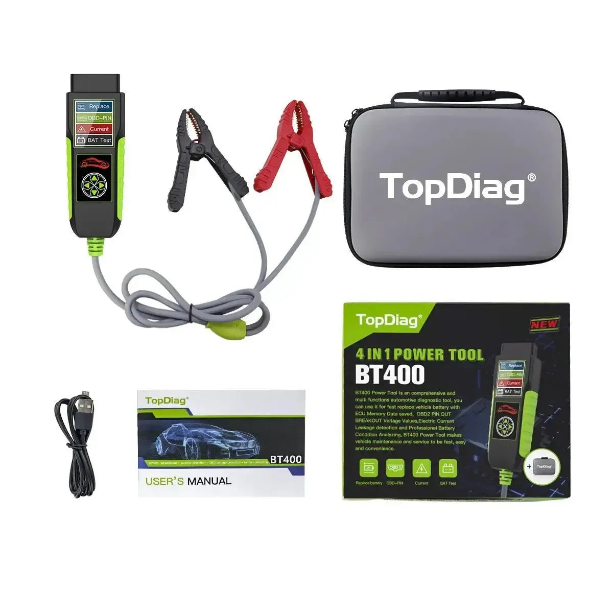 TopDiag BT400 Multifunzionale | Tester batteria