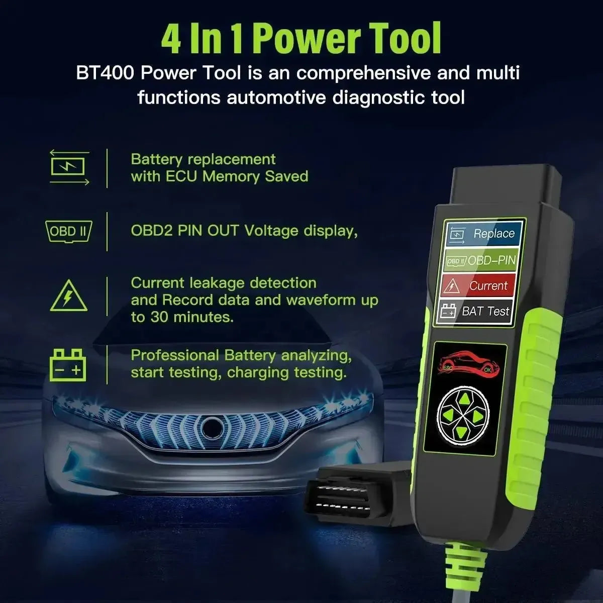 TopDiag BT400 Multifunzionale | Tester batteria