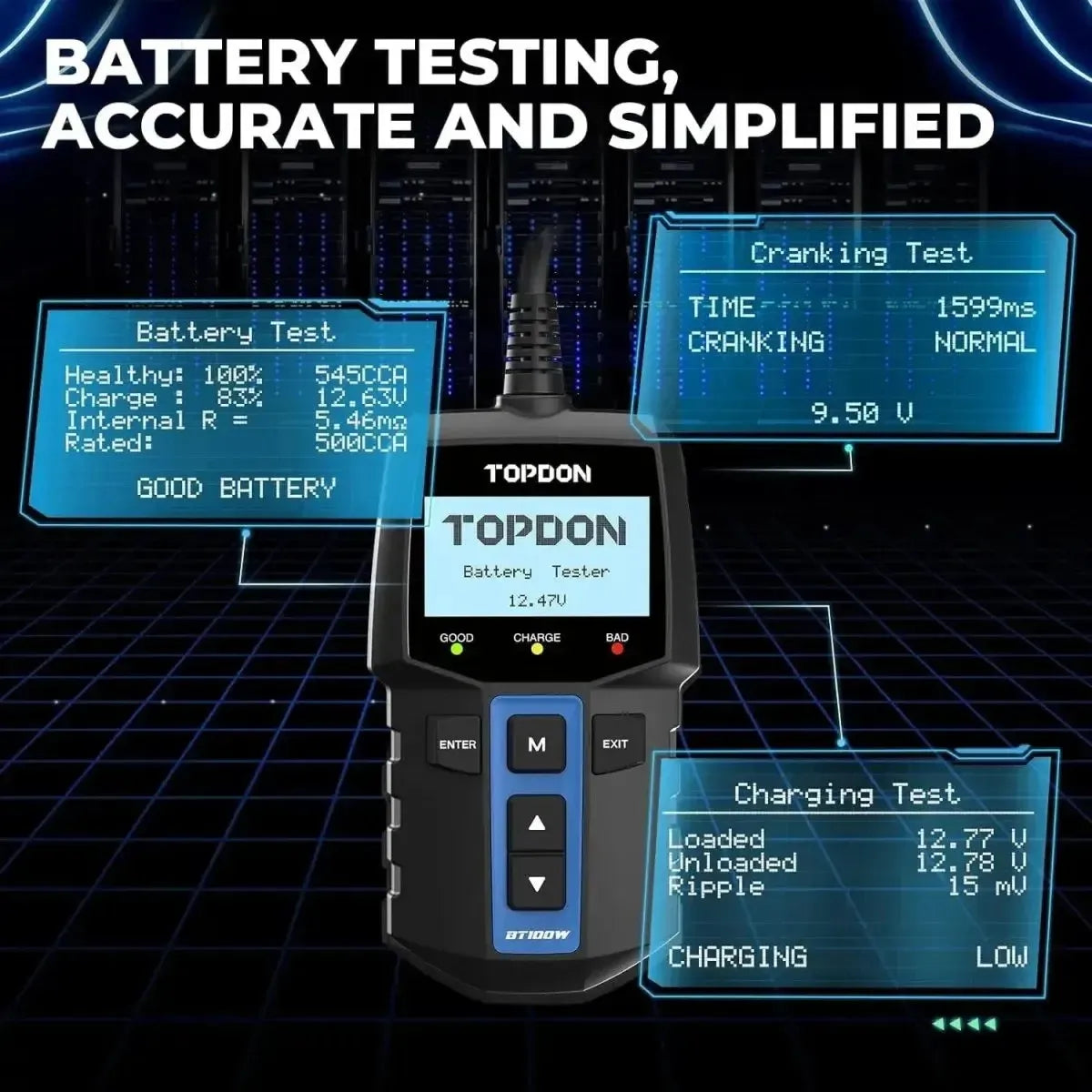Topdon BT100W | Tester batteria
