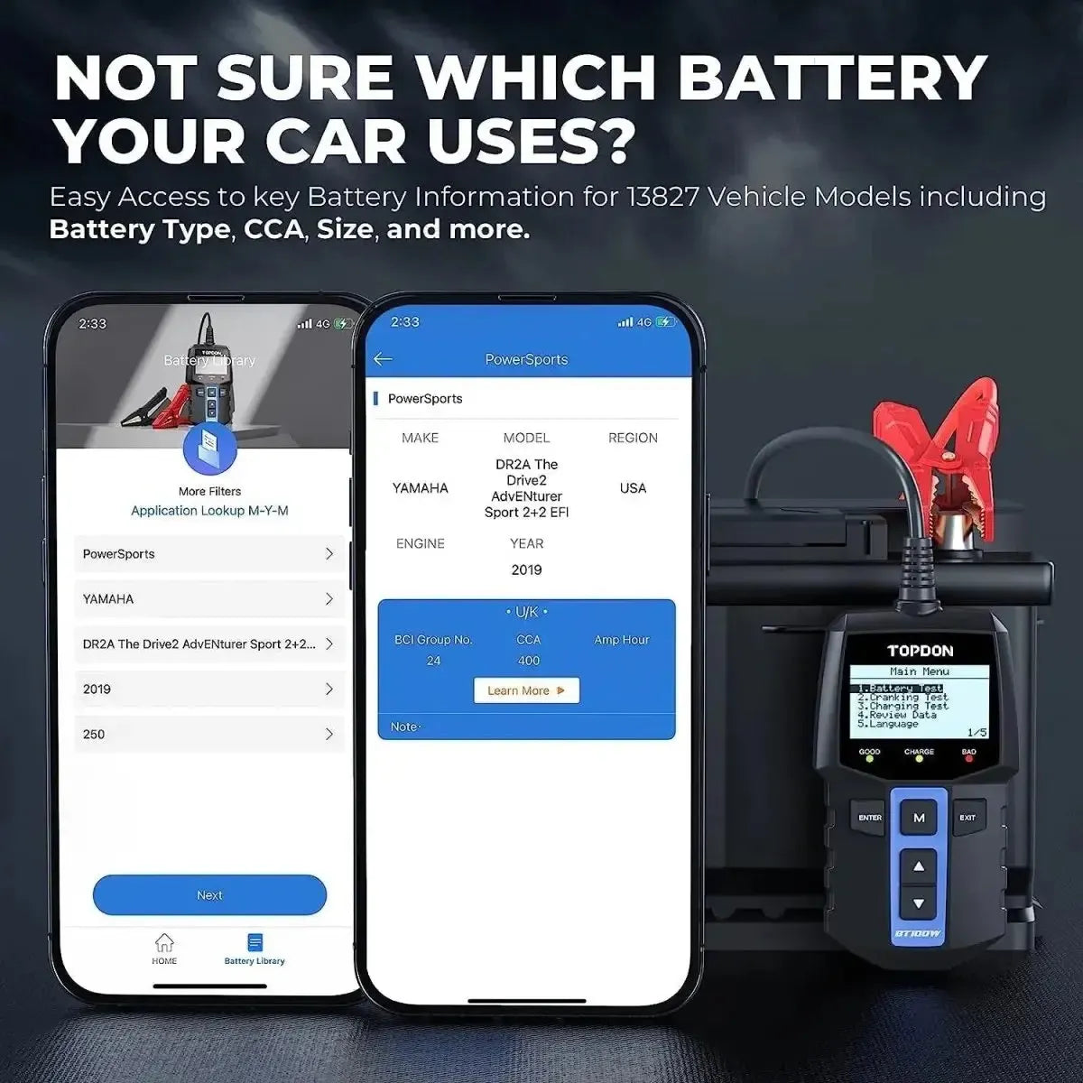Topdon BT100W | Tester batteria