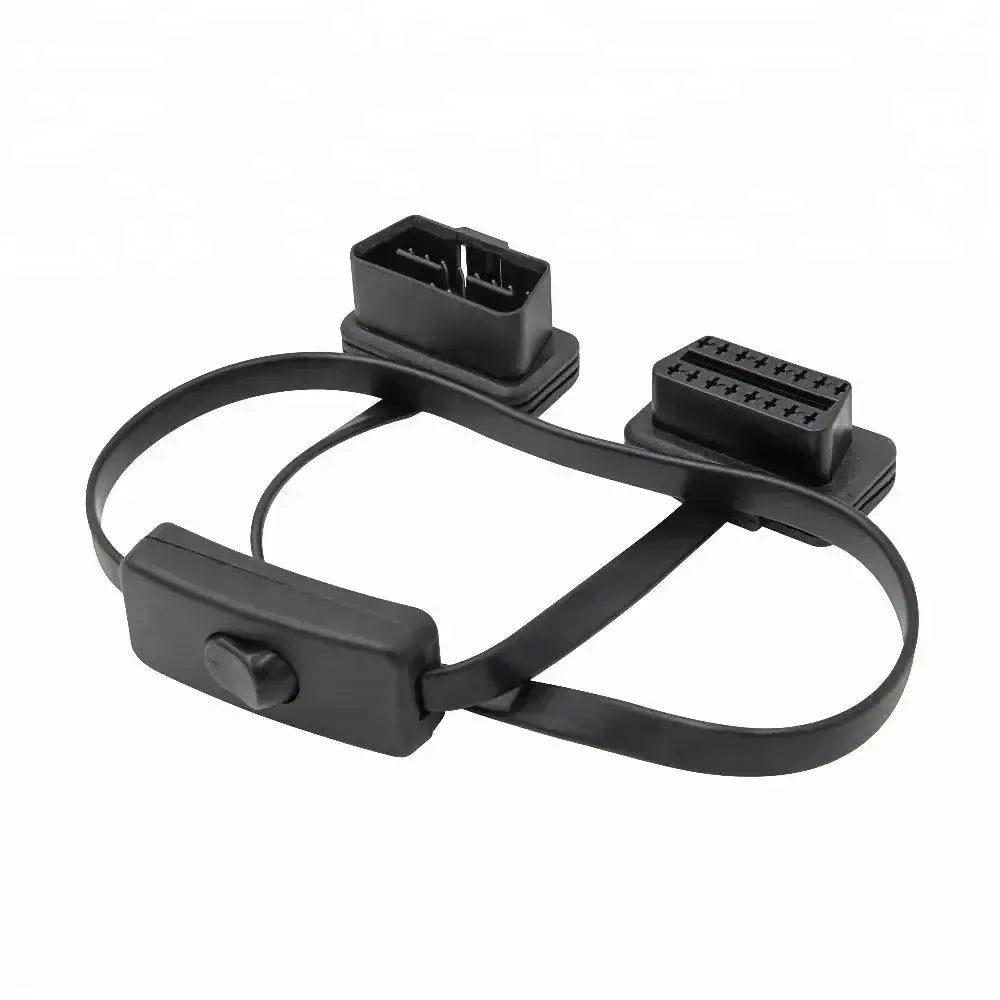 Universale (A0055) | Cavo di prolunga piatto OBD2 a 16 pin con interruttore (60 cm) | Interfaccia