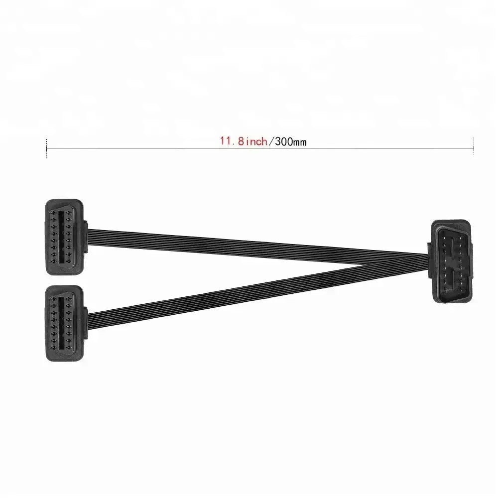 Cavo di prolunga e splitter universale piatto OBD2 a 16 pin 2 pezzi (30 cm)