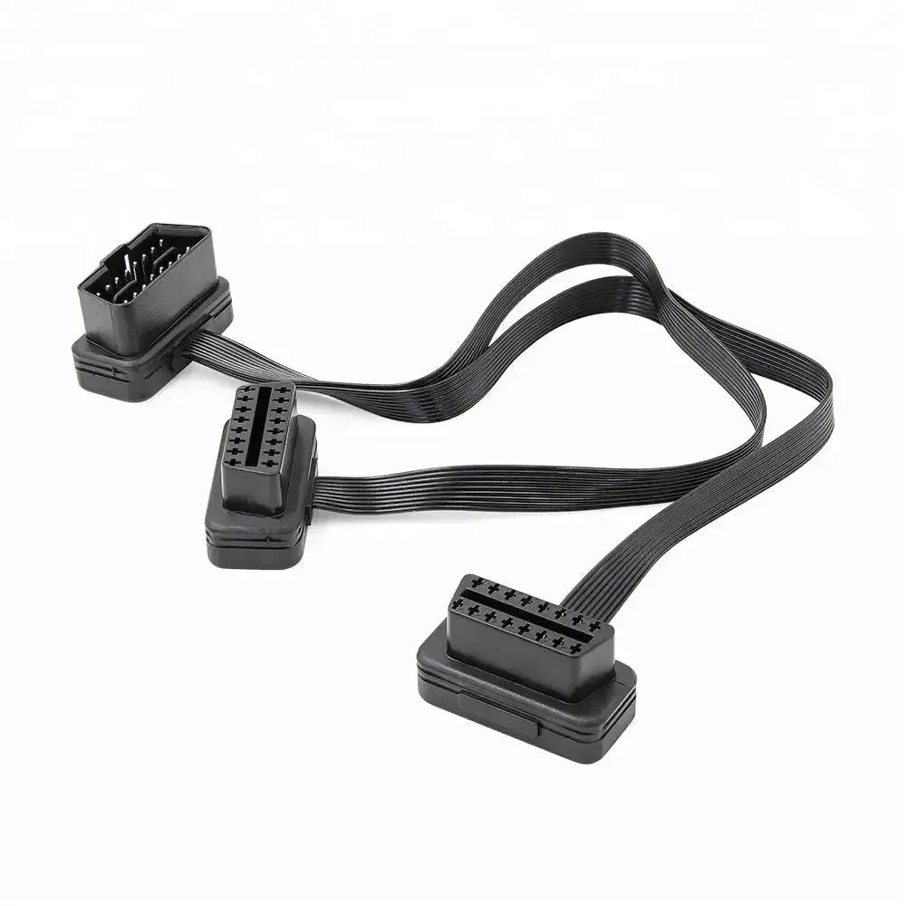 Cavo di prolunga e splitter universale piatto OBD2 a 16 pin 2 pezzi (30 cm)
