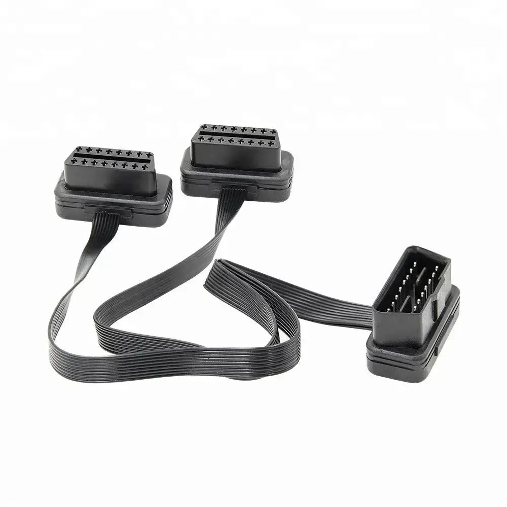 Cavo di prolunga e splitter universale piatto OBD2 a 16 pin 2 pezzi (30 cm)