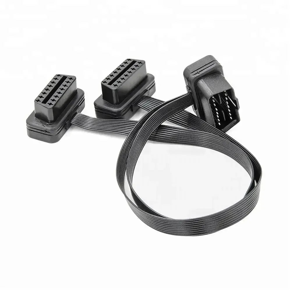 Cavo di prolunga e splitter universale piatto OBD2 a 16 pin 2 pezzi (30 cm)