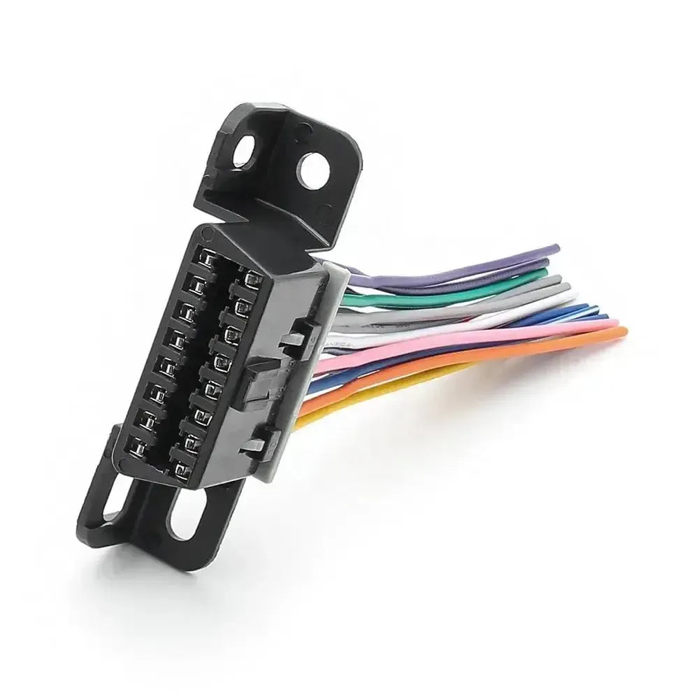 Porta OBD2 universale a 16 pin (femmina) con 16 cavi a estremità aperta - 10 cm