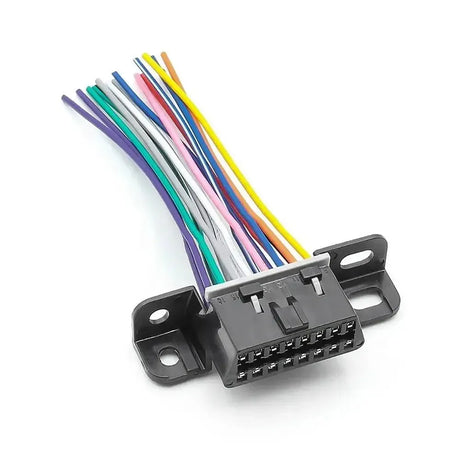 Porta OBD2 universale a 16 pin (femmina) con 16 cavi a estremità aperta - 10 cm