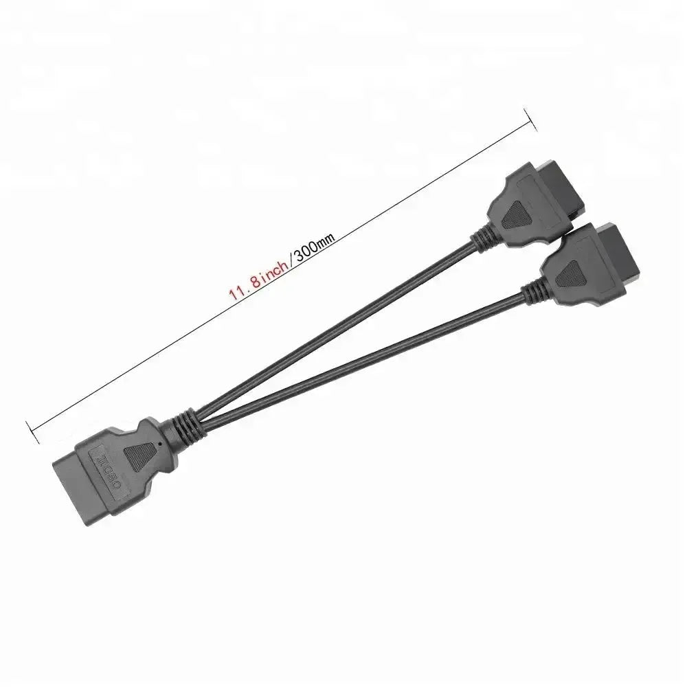 Cavo prolunga splitter universale OBD2 a 16 pin 2 pezzi (30 cm)
