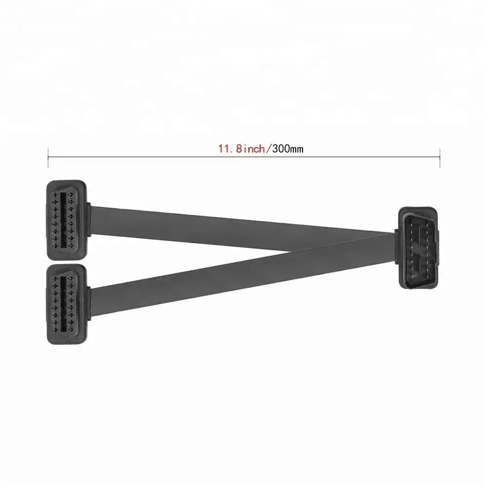 Universale Full 16-pin OBD2 Cavo di prolunga e splitter piatto 2 pezzi (30 cm)